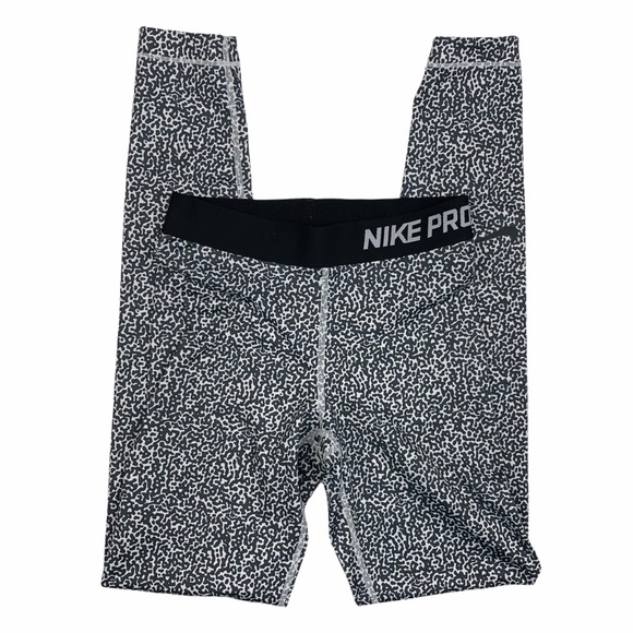 NIKE Pro DRI-FIT Mezzo Black Printed Leggings - Picture 2 of 6